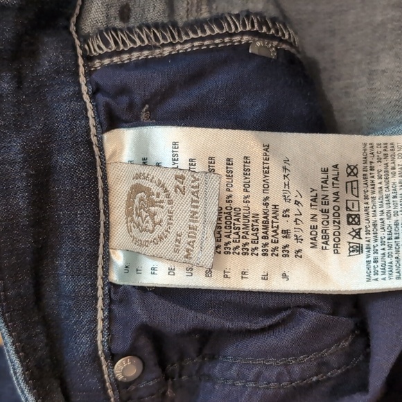 Diesel Skinzee High super slim skinny high waist jeans size 24 - Picture 6 of 10